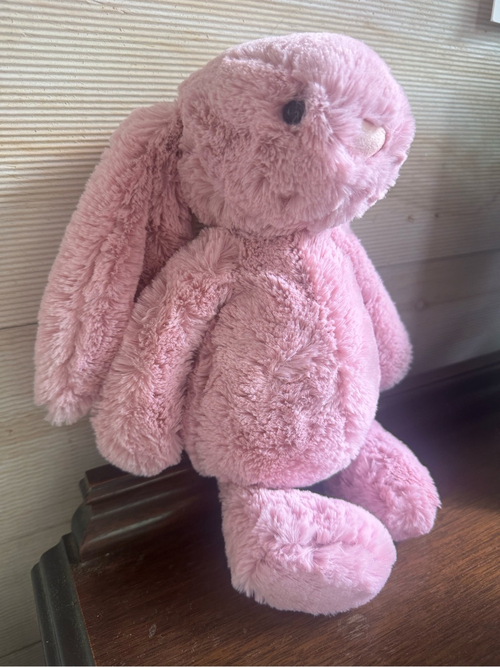 Jellycat Pink Plush Bunny with Floppy Ears 12 inch